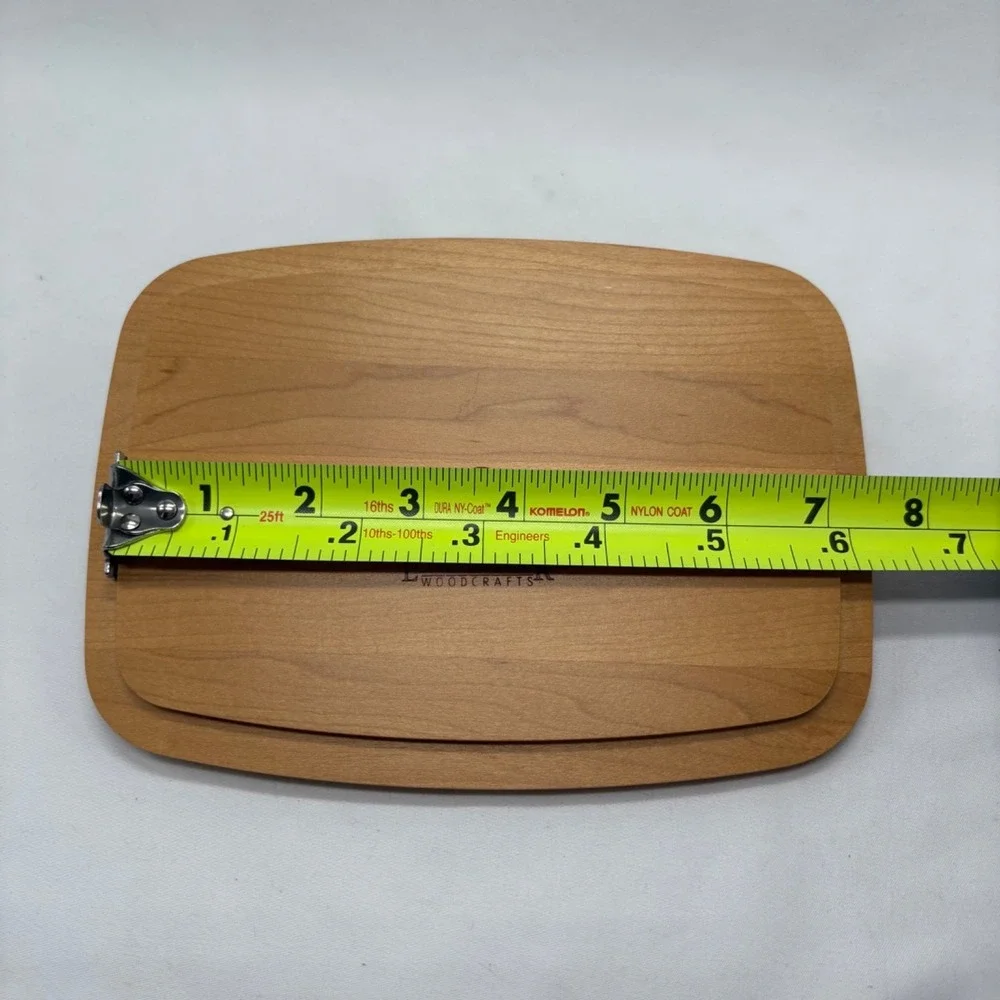 Longaberger Woodcrafts Rectangle Lid Square Knob Basket Lid 8